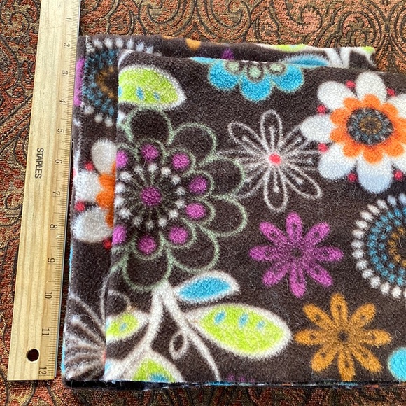 3 Neck gators warmer set hand sewn brown blue multi  floral fun soft NEW O/S - Picture 5 of 9